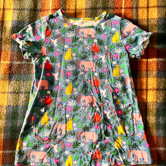 Mini Boden Girls Colourful Pocket Summer Tunic Dress Indian Garden (size 11-12) - Picture 2 of 8